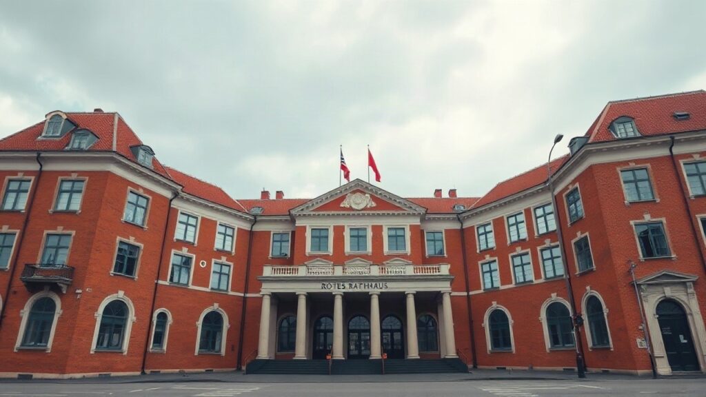 Das Rote Rathaus in Berlin, in dem Elif Eralp als erste Linke-Politikerin Regierende Bürgermeisterin werden könnte – Symbolbild, KI-erzeugt