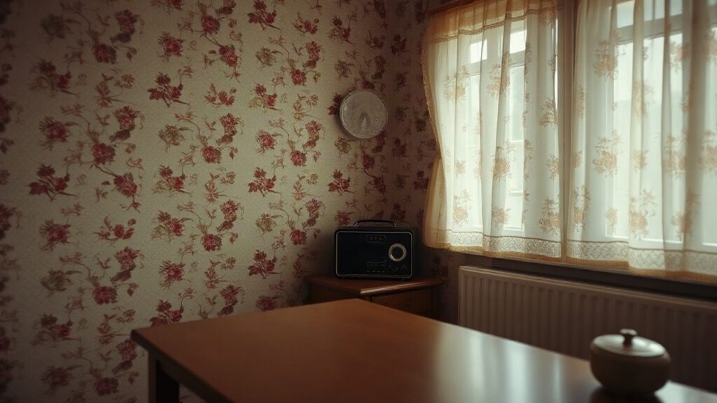 Eine Küche im Stil der 1980er-Jahre erinnert an die Zeit, in der Rosalie Thomass' Film „Lügen über meine Mutter“ spielt – Symbolbild, KI-erzeugt